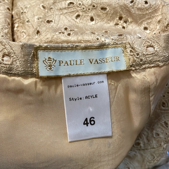 Silk Eyelet Wedding Suit by Paule Vasseur - Picture 7 of 8